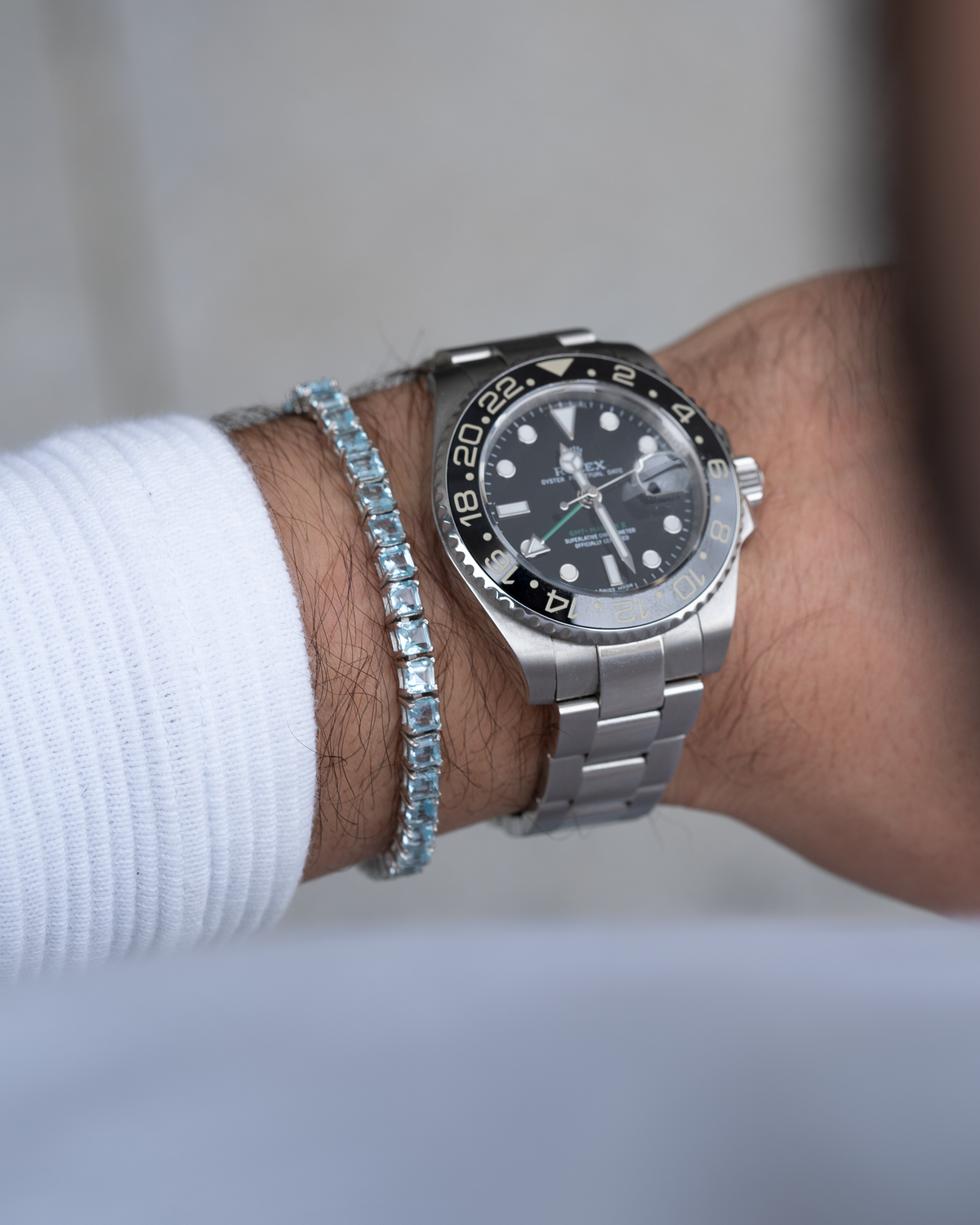 Sky Blue Topaz Tennis Bracelet 4mm – view 2