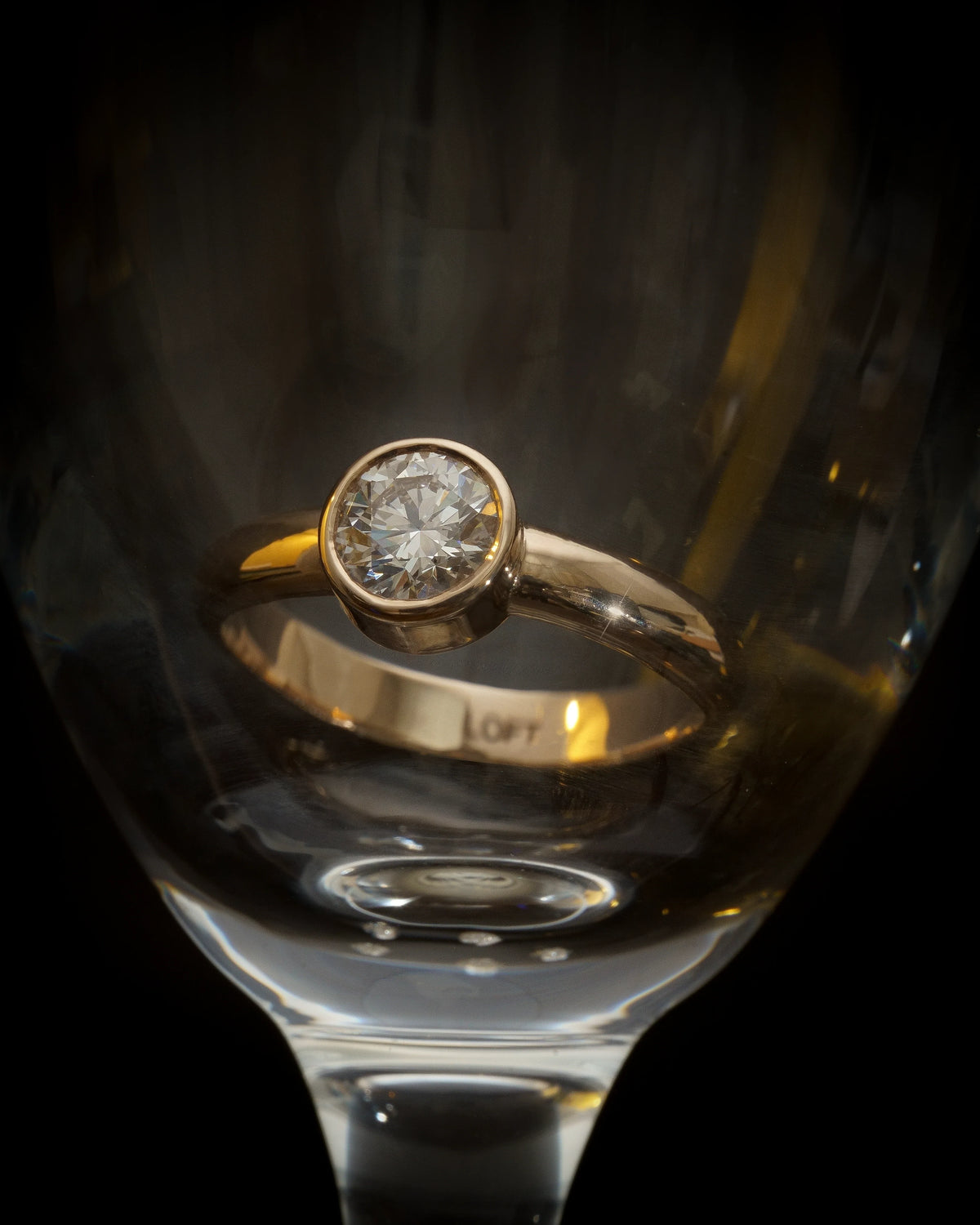 Aspen Ring in 18k Imperial Gold with 1ct Diamond – view 4