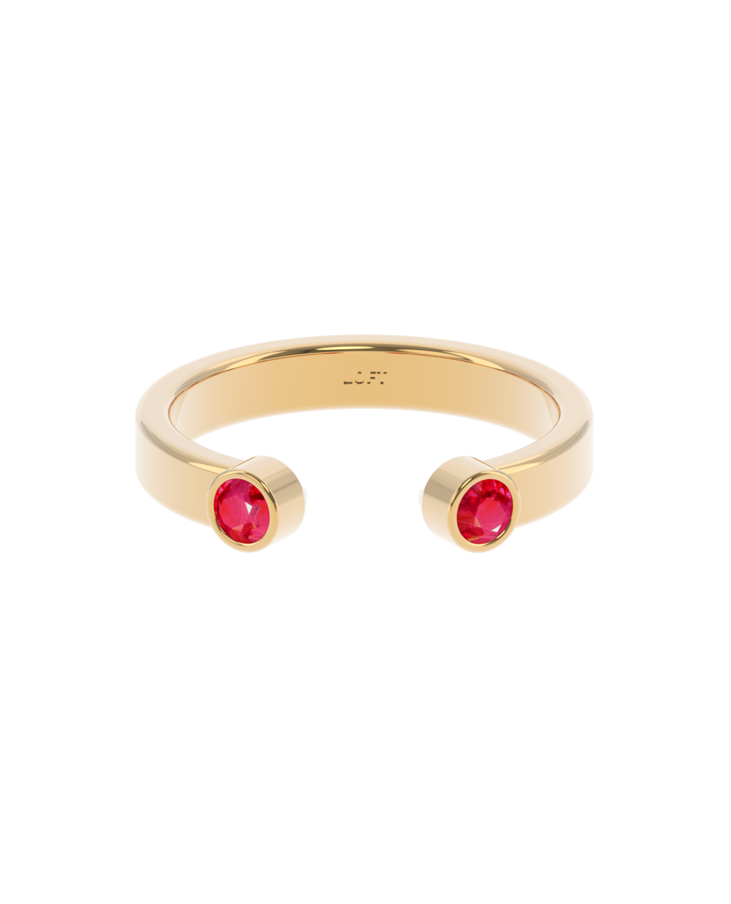 Duo Ring – Ruby in yellow gold-plated silver or 18k gold