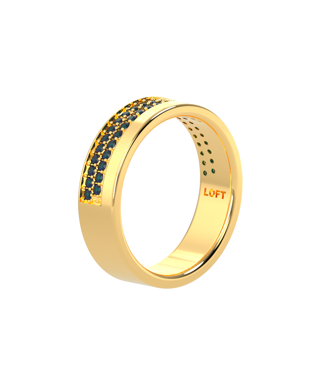 Echo Ring – London Blue Topaz in yellow gold-plated silver or 18k gold