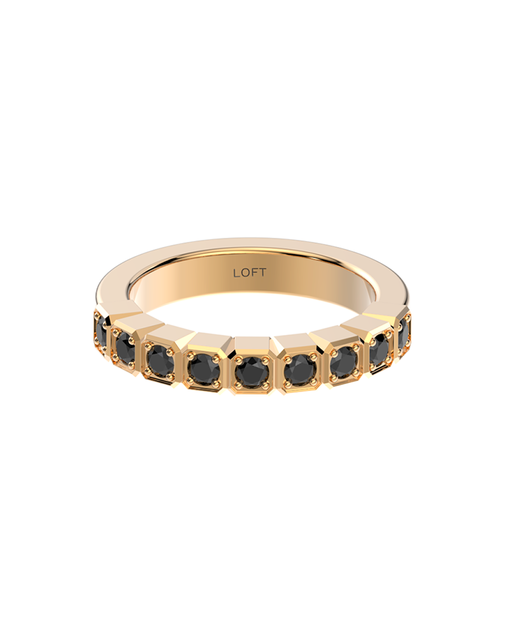 Vendôme Ring – Black Spinels in yellow gold-plated silver or 18k gold