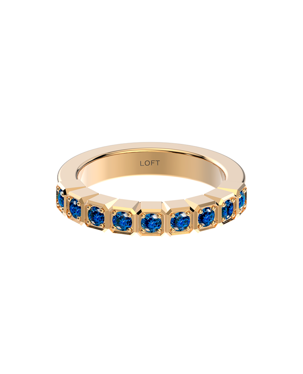 Vendôme Ring – Sapphires in yellow gold-plated silver or 18k gold