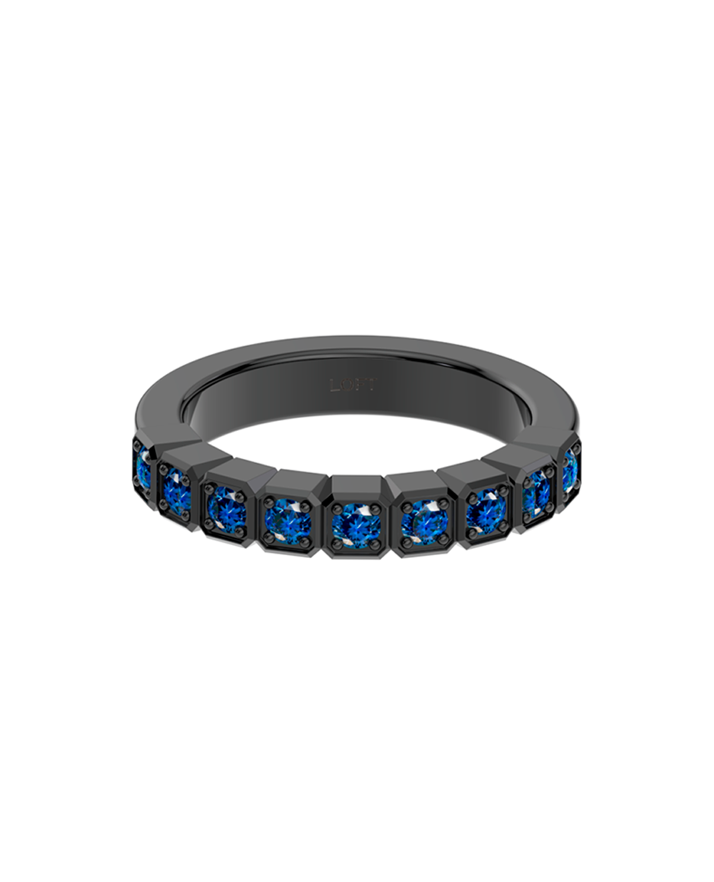 Vendôme Ring – Sapphires in black rhodium-plated silver