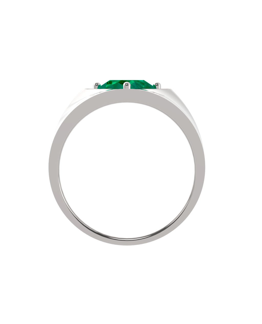 Dubai Ring – Emerald – side view