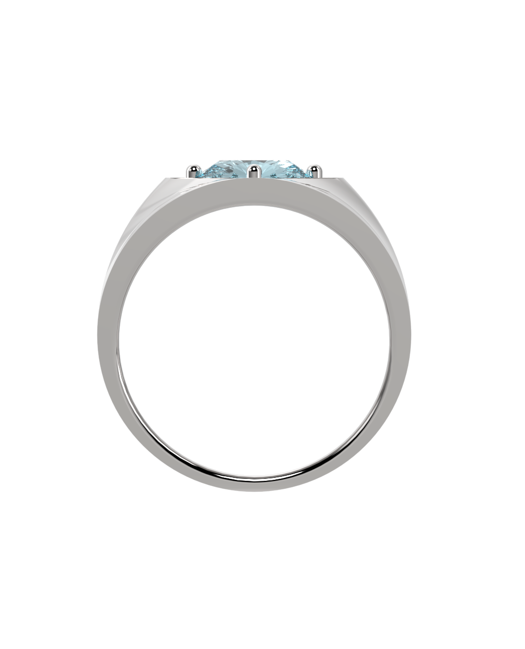 Maldives Ring – Sky Blue Topaz – side view