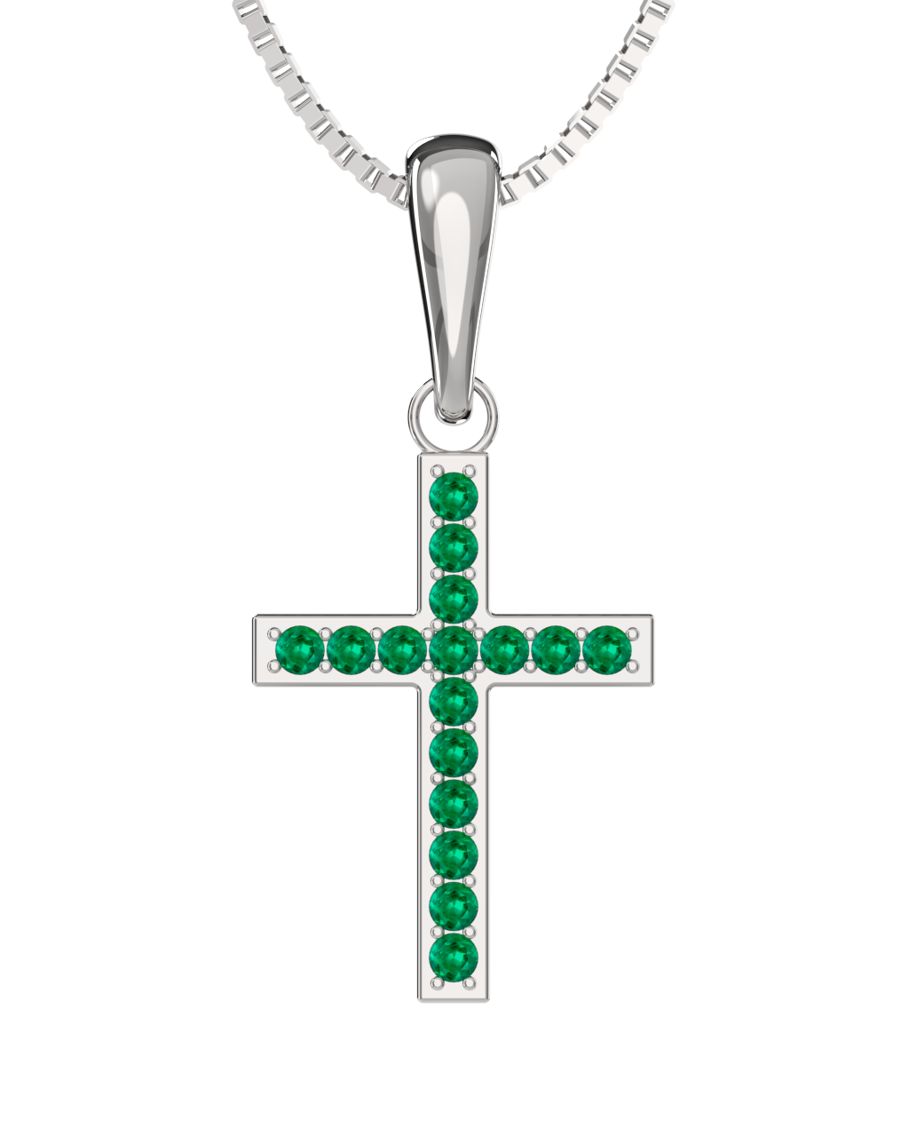 Emerald Cross Necklace – view 6