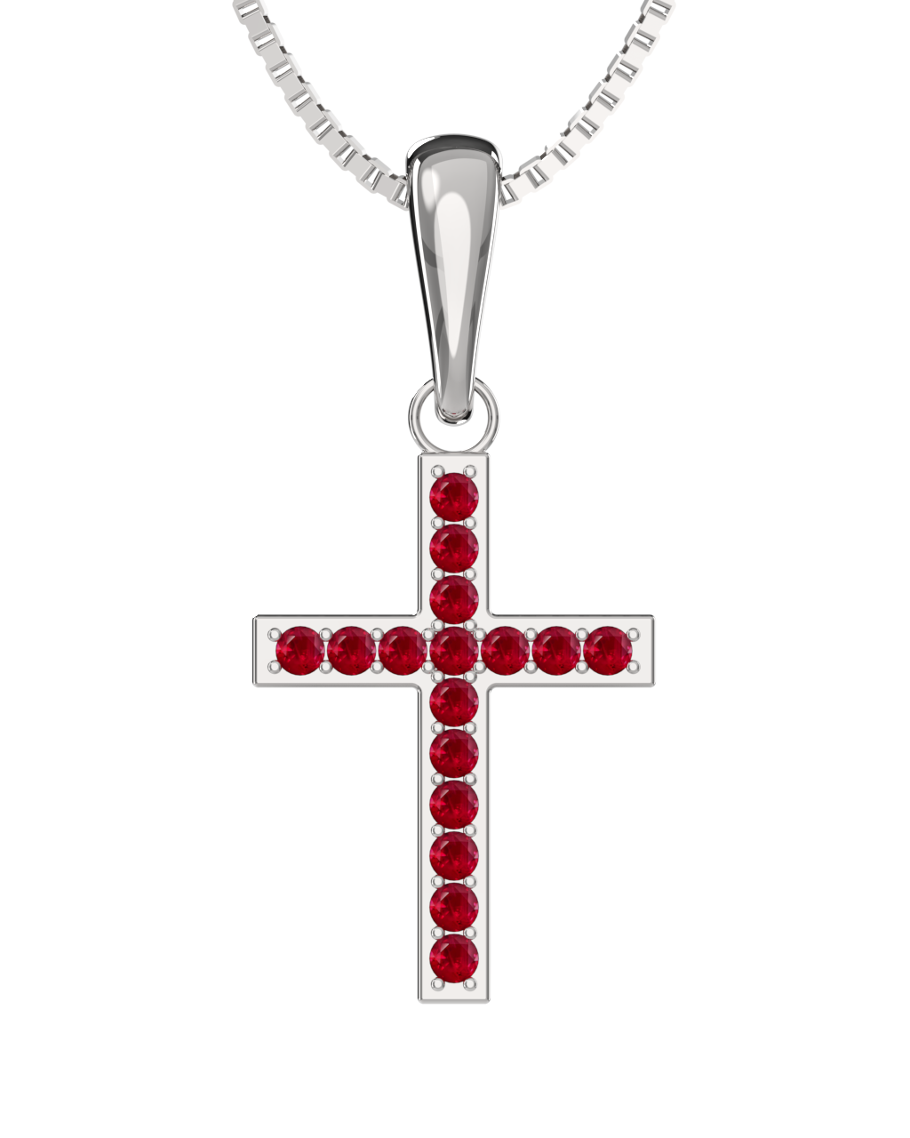 Ruby Cross Necklace – view 2