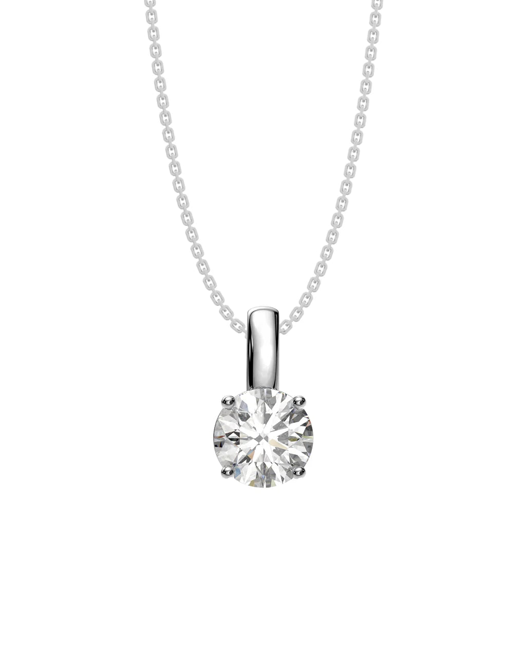 Solitaire Necklace – 1ct Diamond in 18k white gold or 18k gold