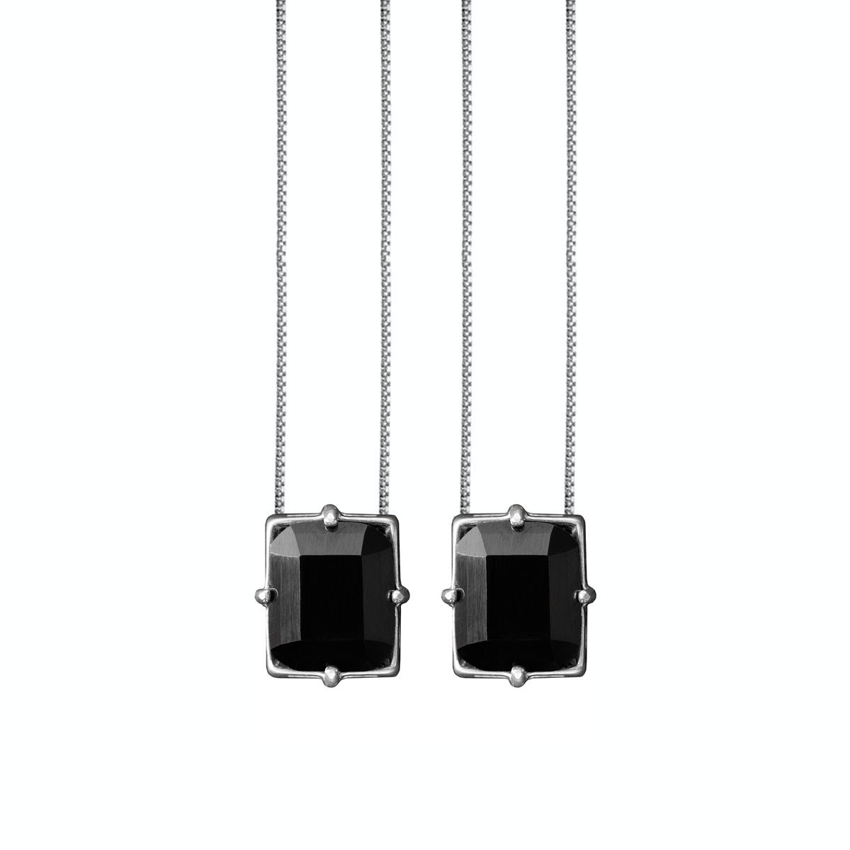Double Scapular Necklace – Black Onyx