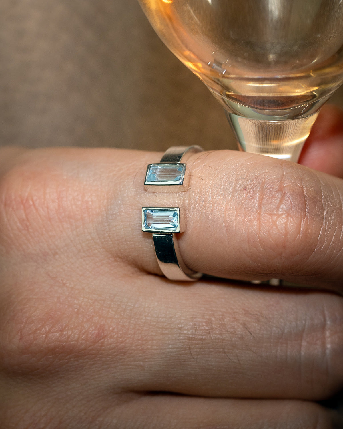 Ritz Ring – Sky Blue Topaz – view 2