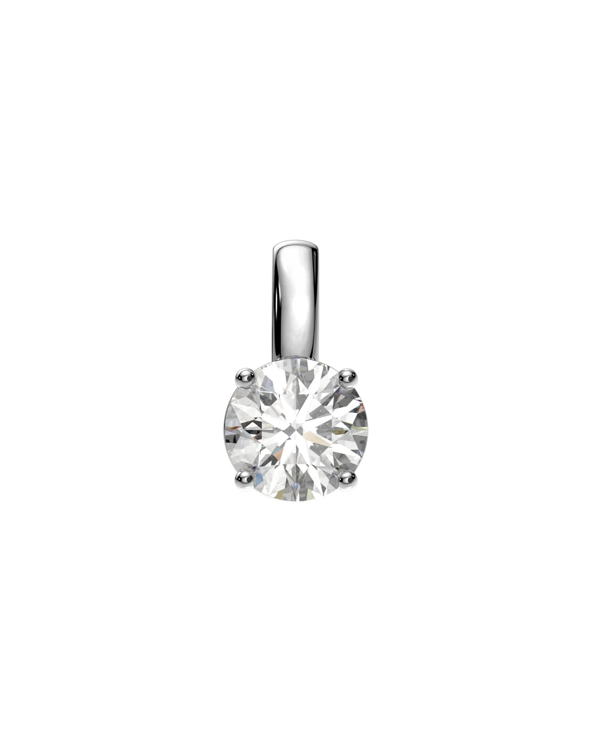 Solitaire Pendant – 1ct Diamond in 18k white gold