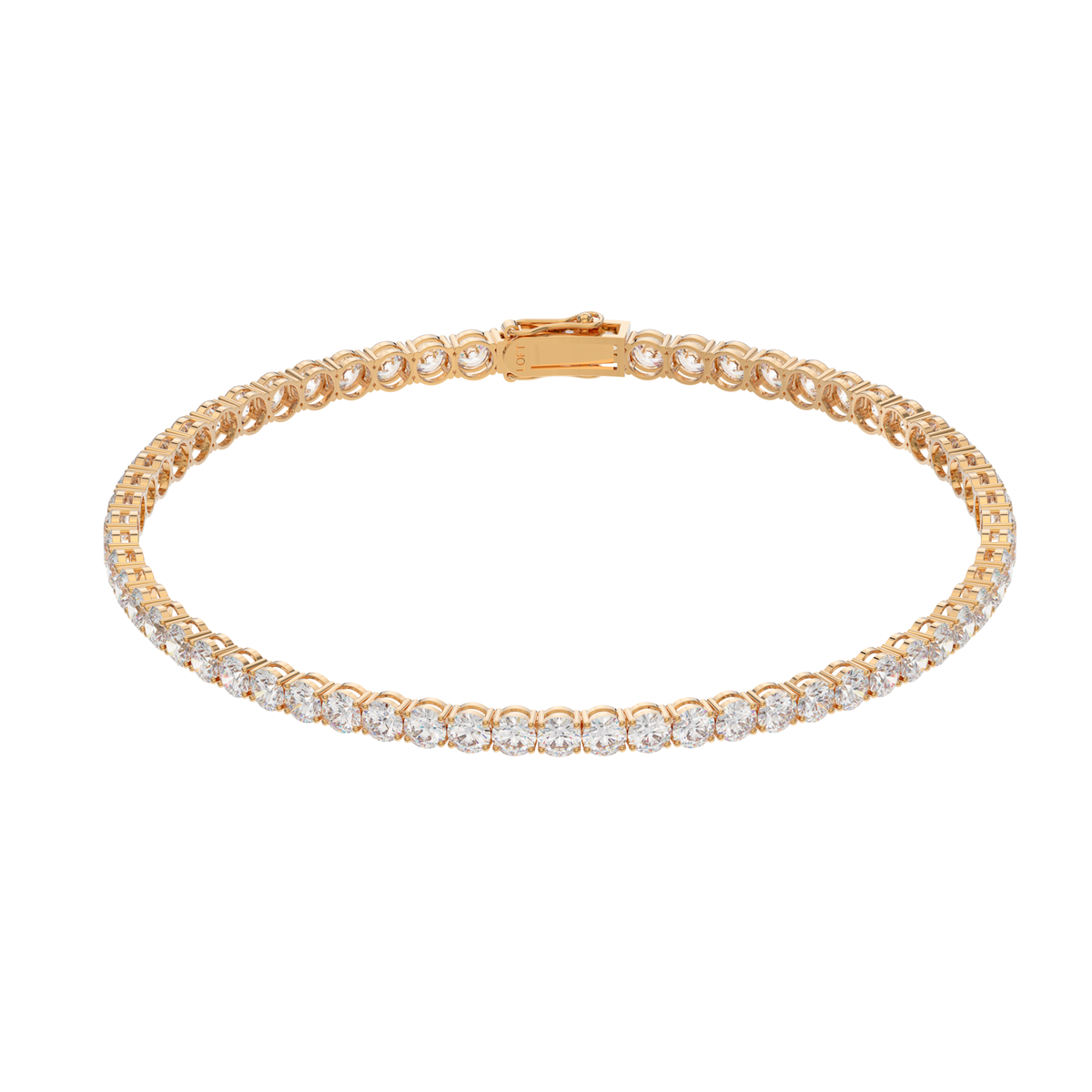 18k Gold Diamond Tennis Bracelet 3mm 10pts