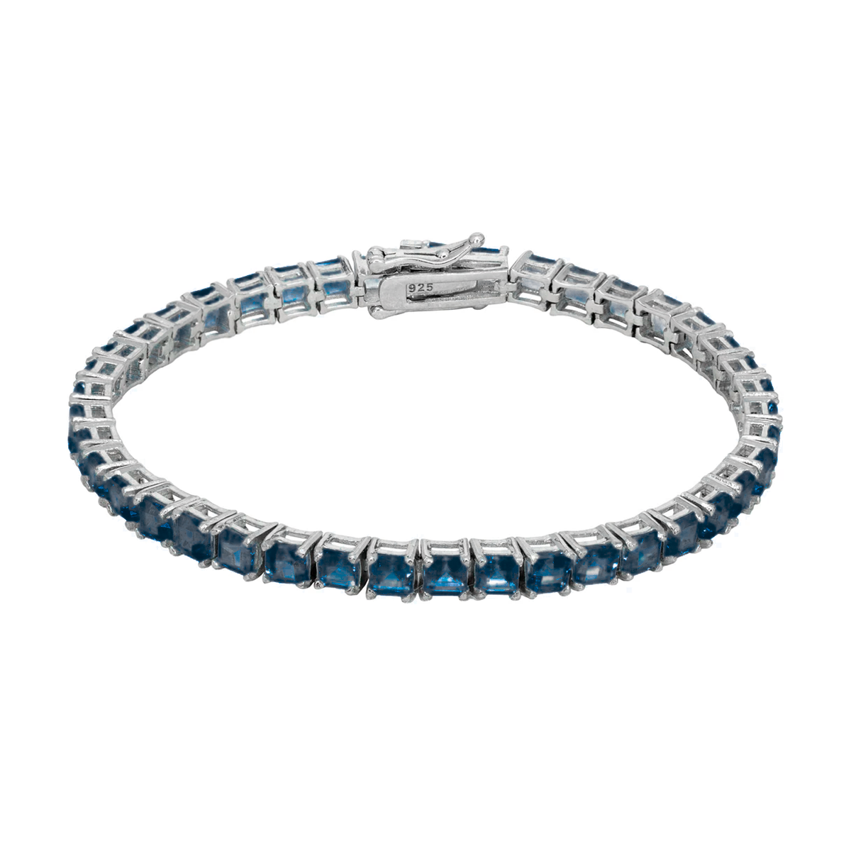 London Blue Topaz Tennis Bracelet 4mm