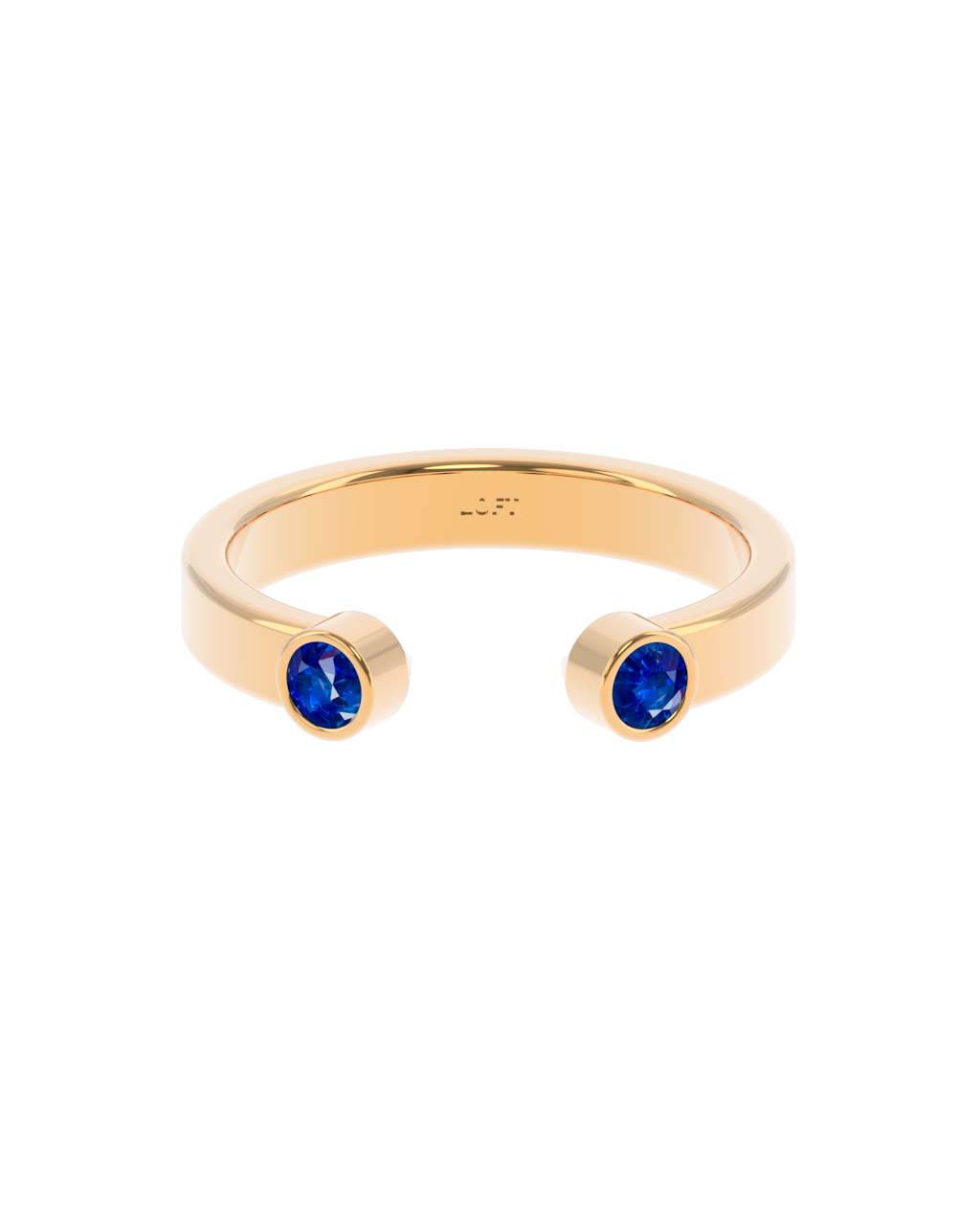 Duo Ring – Sapphire in yellow gold-plated silver or 18k gold
