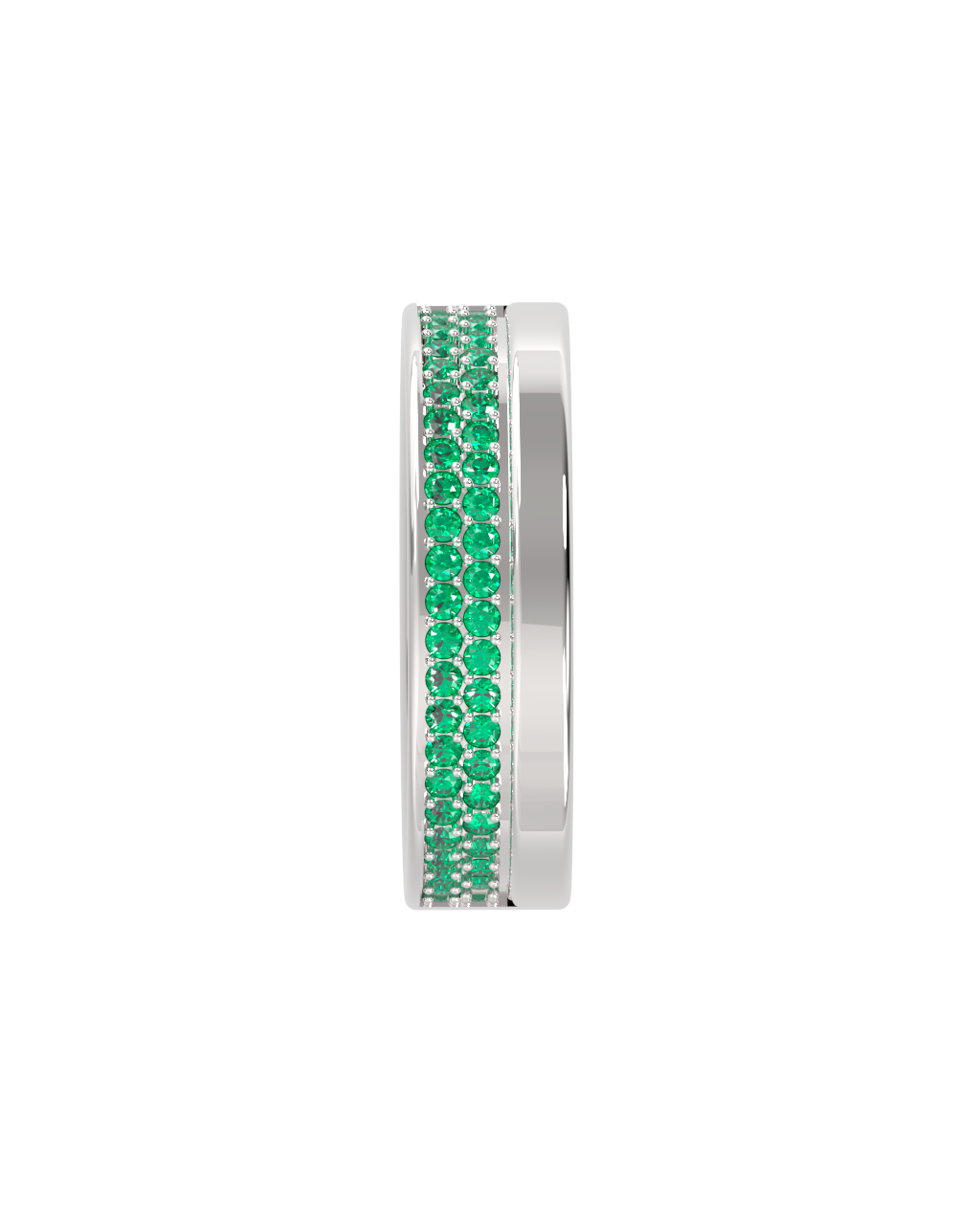 Echo Ring – Emerald – front view