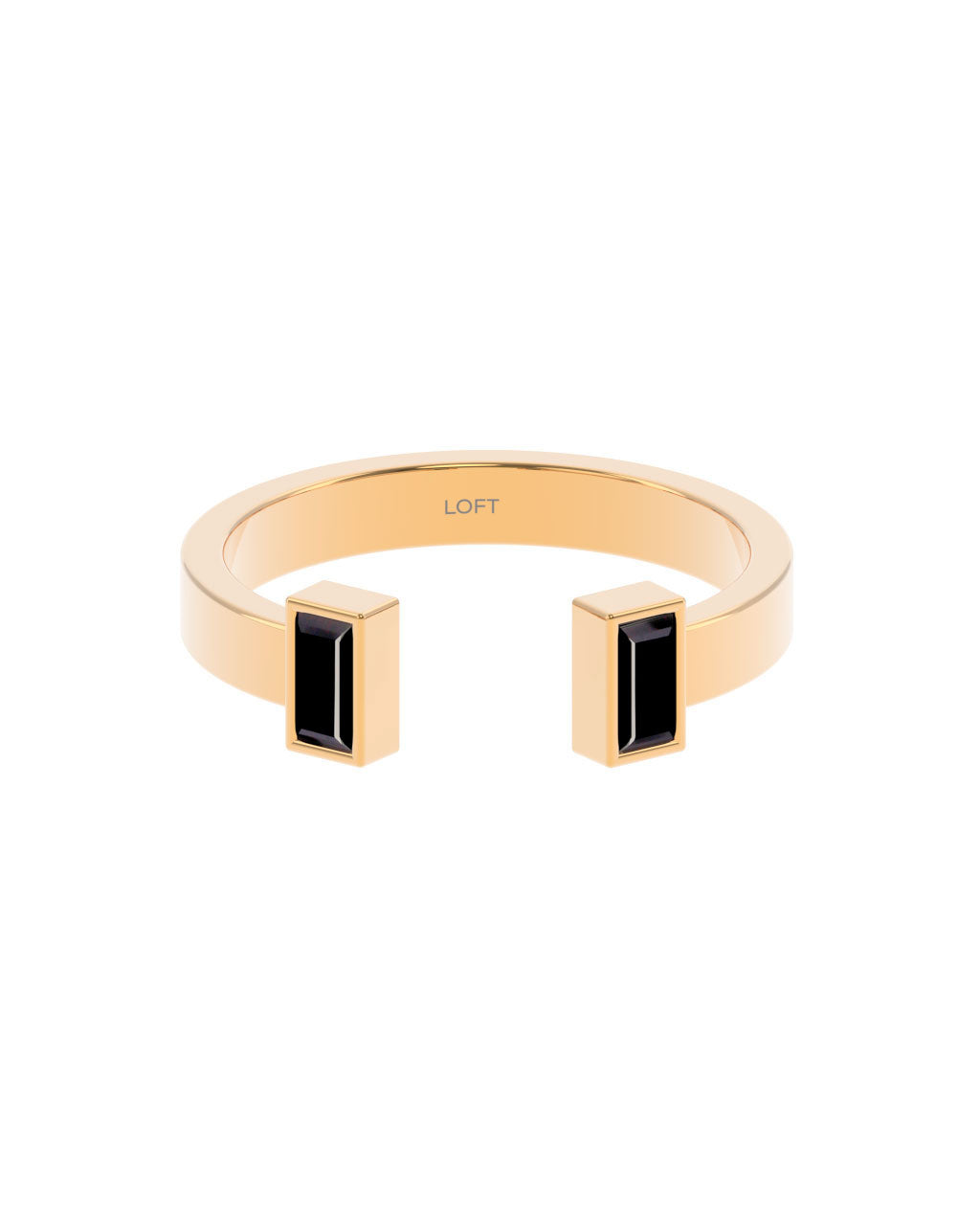 Ritz Ring – Black Spinels in yellow gold-plated silver or 18k gold