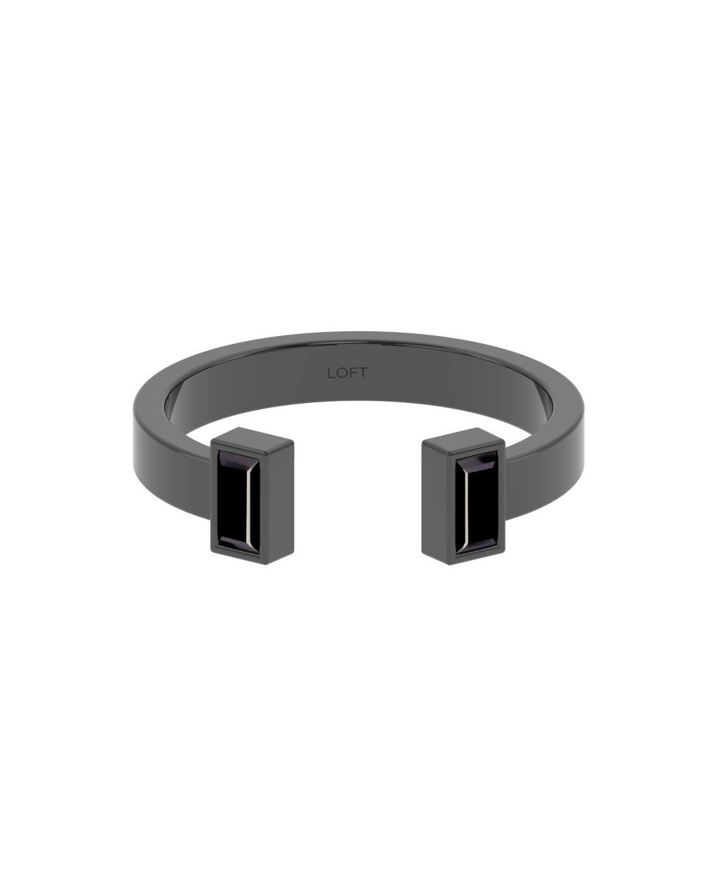 Ritz Ring – Black Spinels in black rhodium-plated silver