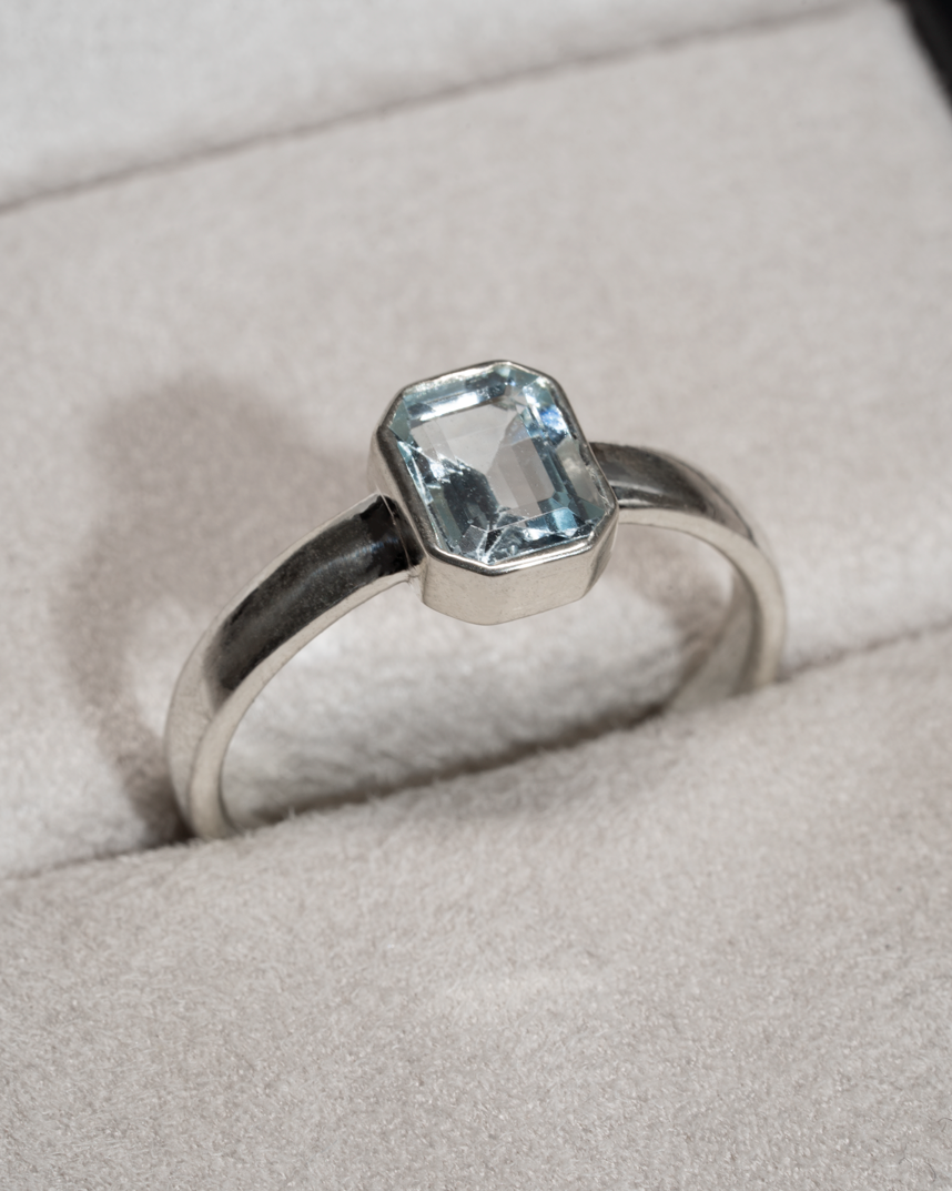 Milano Ring – Aquamarine – view 4