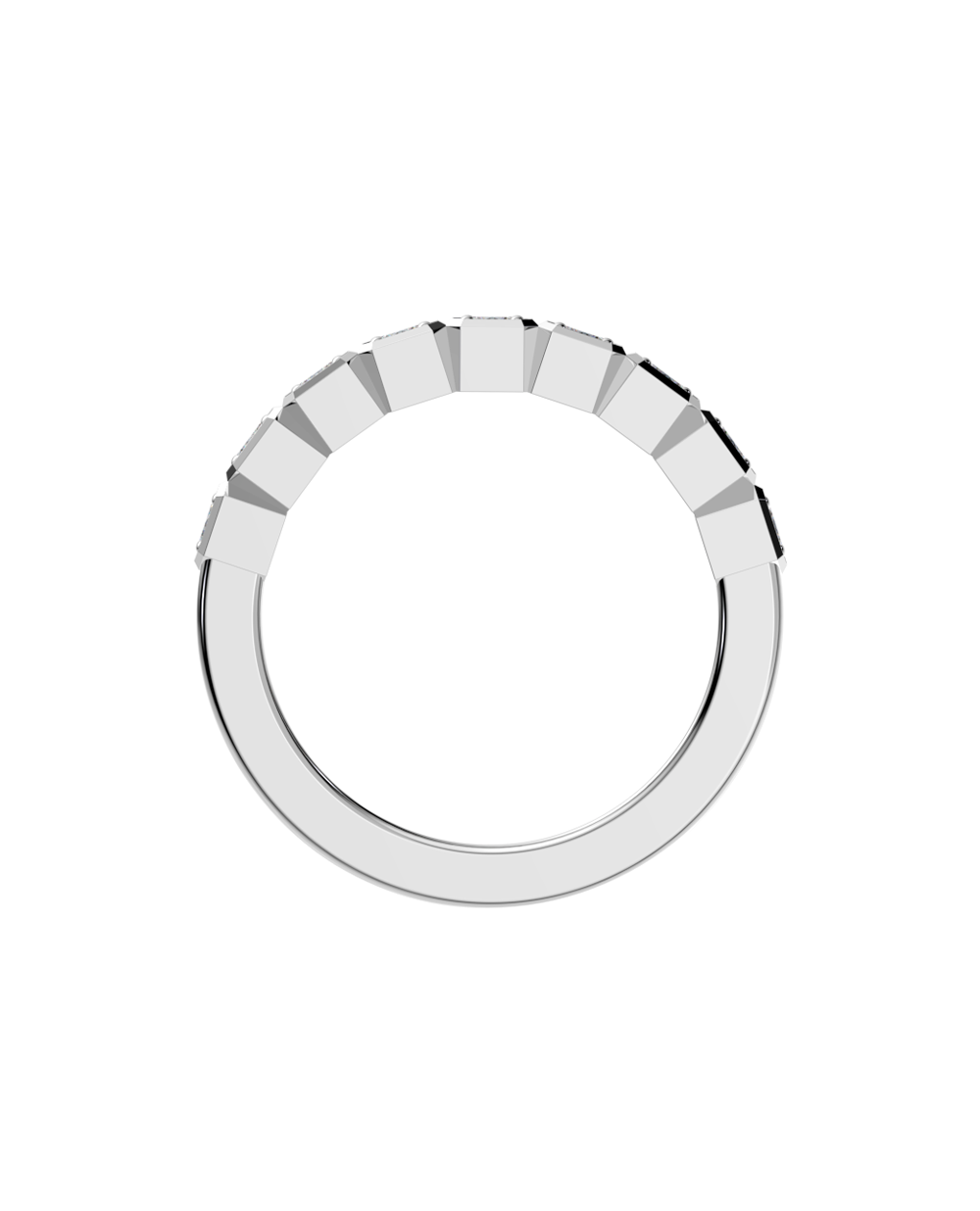 Vendôme Ring – Black Spinels – side view