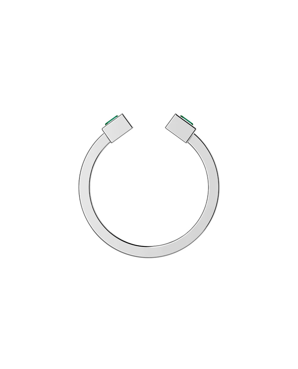 Ritz Ring – Emerald + Diamonds – side view