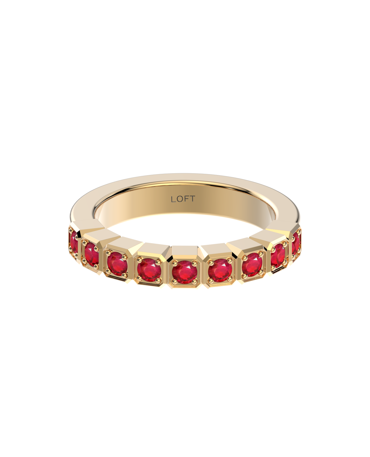 Vendôme Ring – Rubies in yellow gold-plated silver or 18k gold