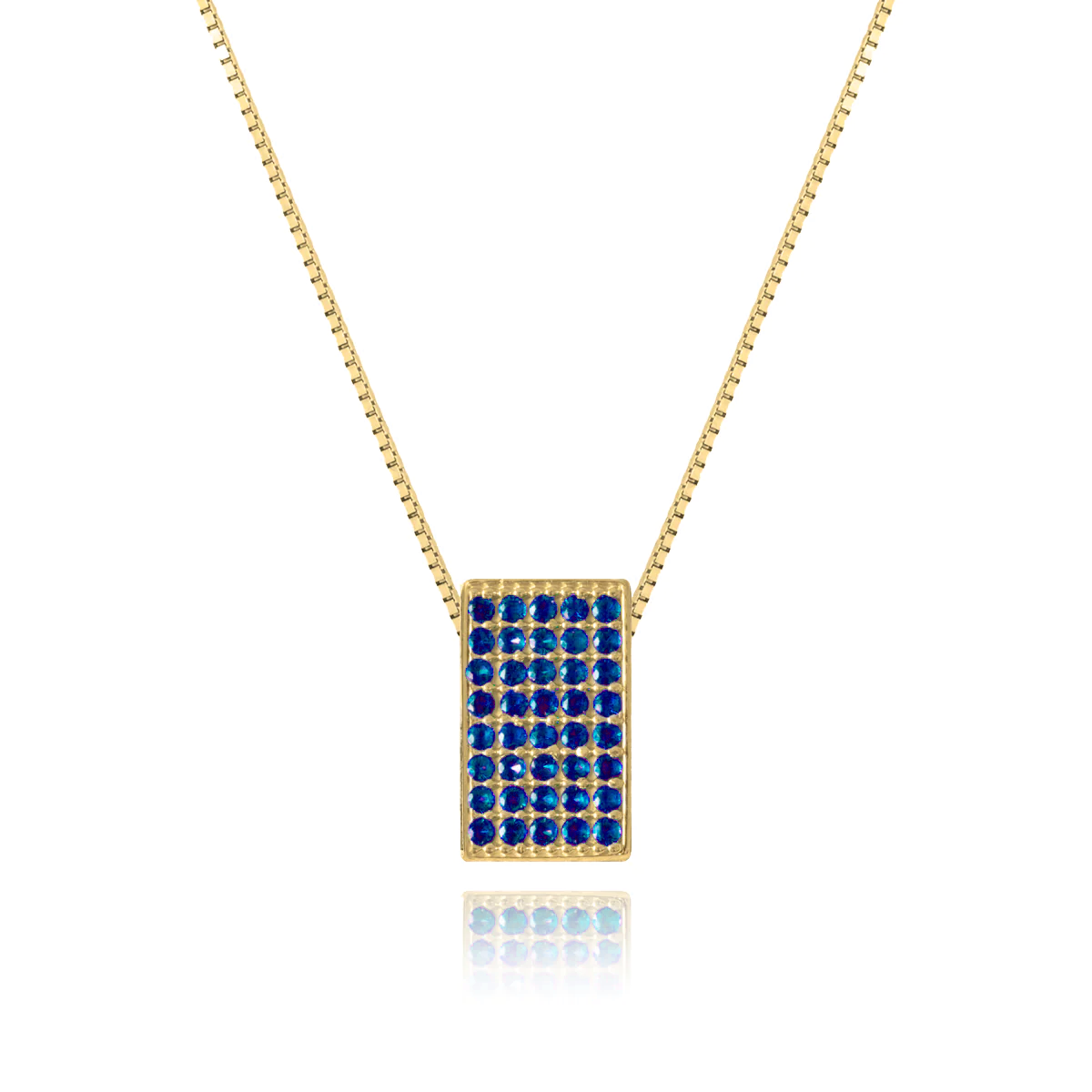 Echo Necklace – Sapphires in yellow gold-plated silver or 18k gold