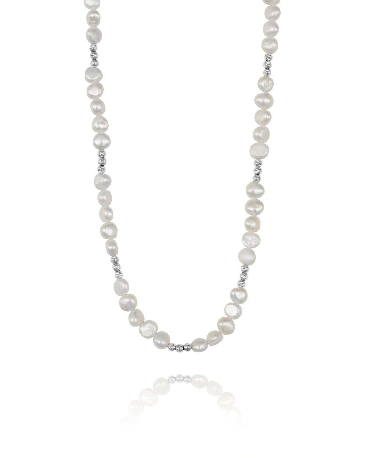 Trancoso Necklace – Pearls in 925 sterling silver or white rhodium-plated silver