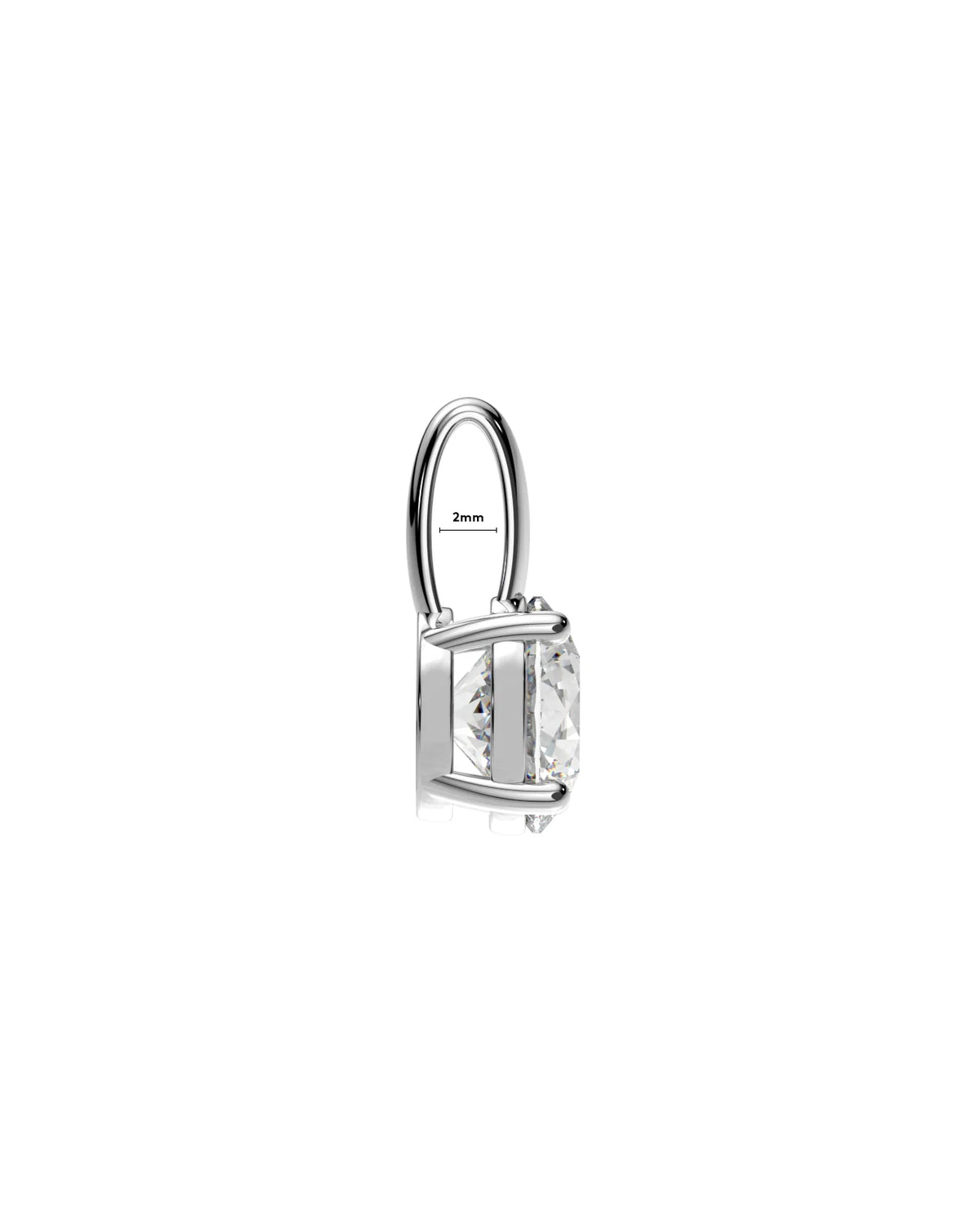 Solitaire Pendant – 1ct Diamond – view 3