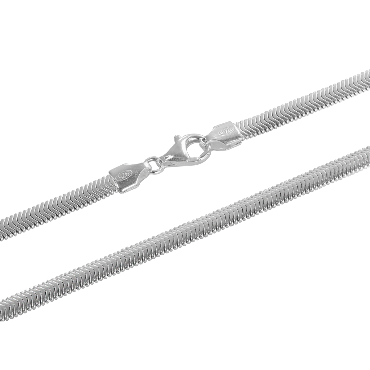 Italian Mesh Chain – Silver in 925 sterling silver or white rhodium-plated silver