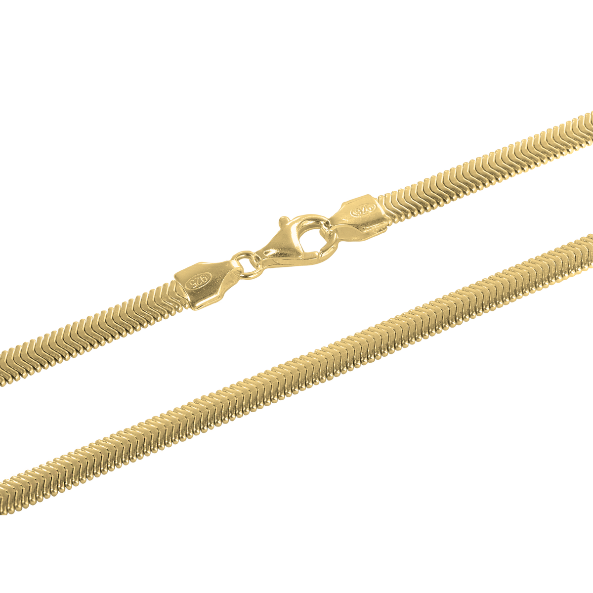Italian Mesh Chain – Silver in yellow gold-plated silver