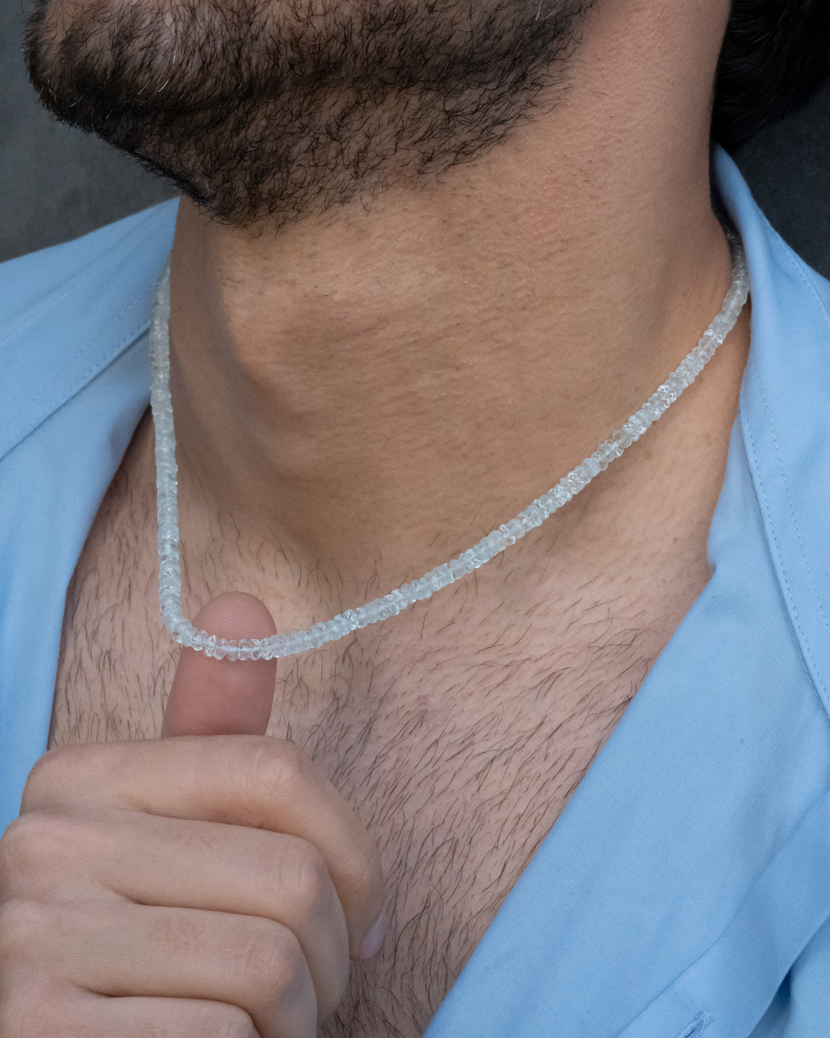 Triton Necklace – Aquamarine – close-up detail
