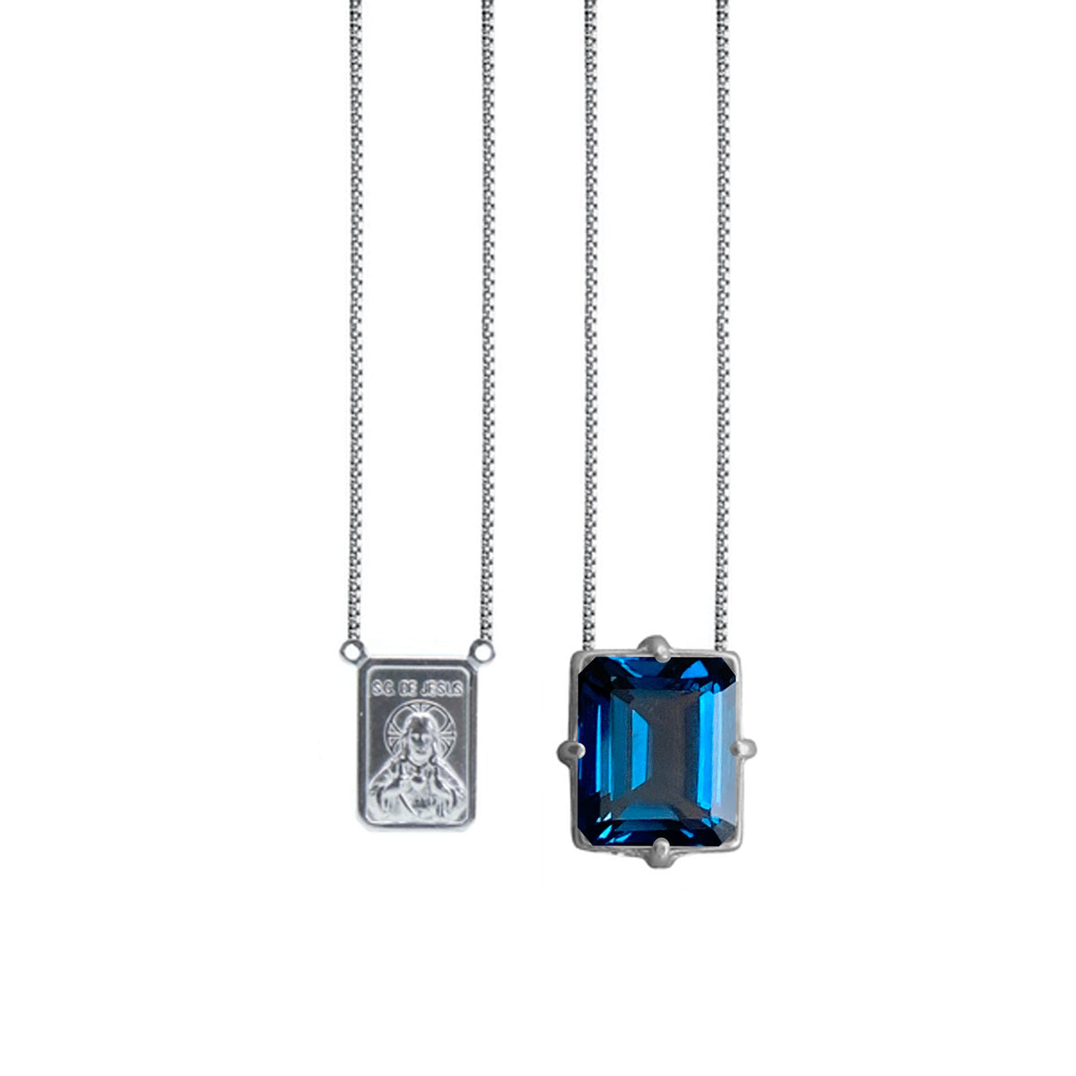 London Blue Scapular Necklace