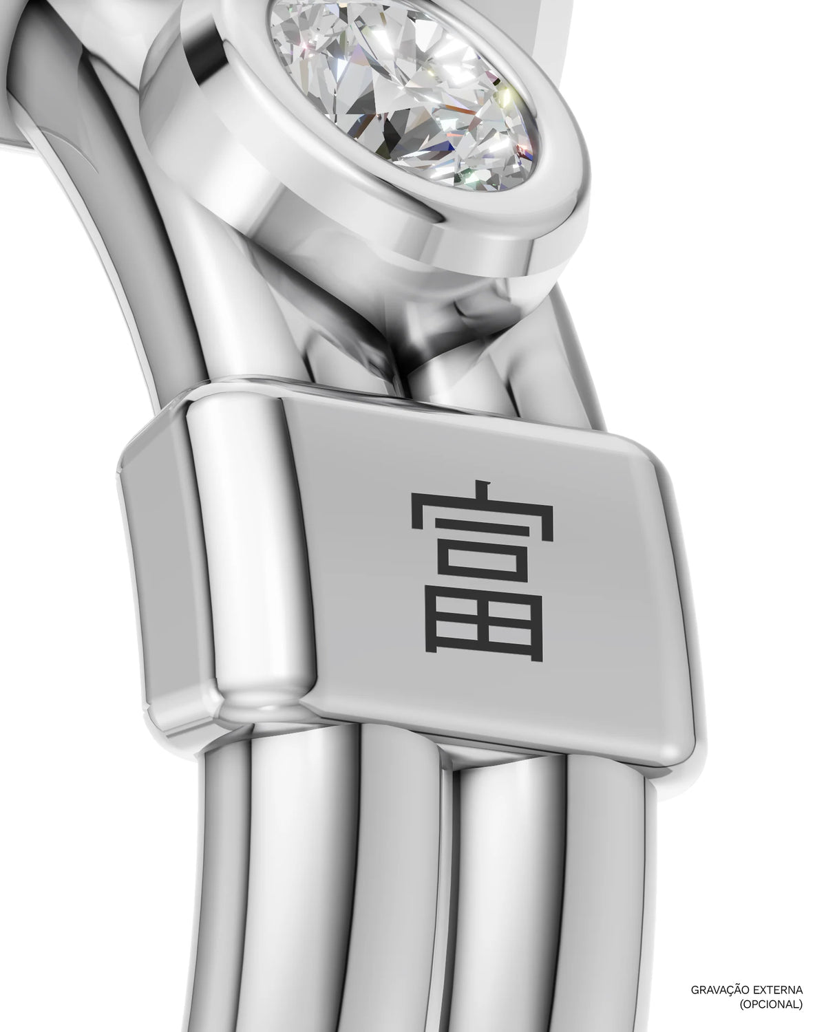Tokyo 東京 Ring – Emerald + Diamonds – optional kanji engraving