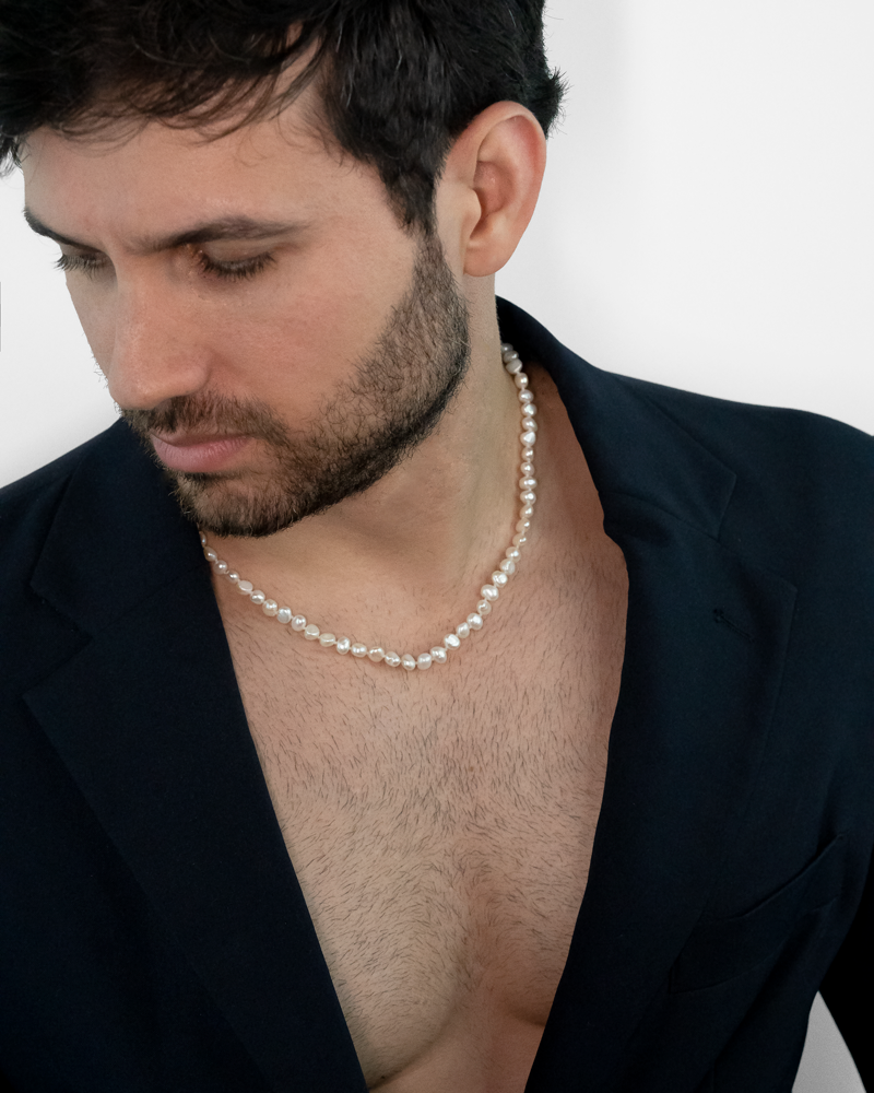 Pearl Necklace – worn by a model