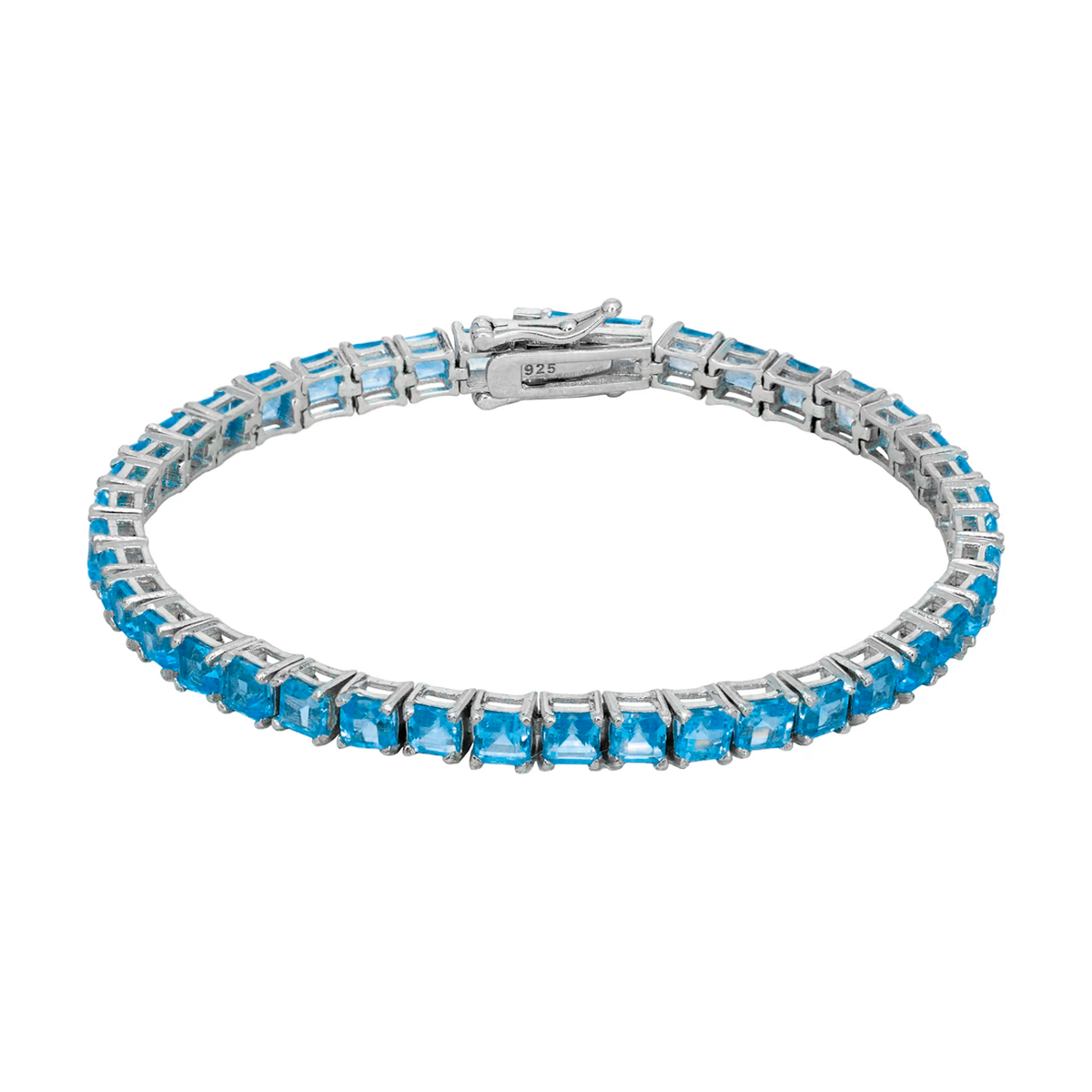 Swiss Blue Topaz Tennis Bracelet 4mm