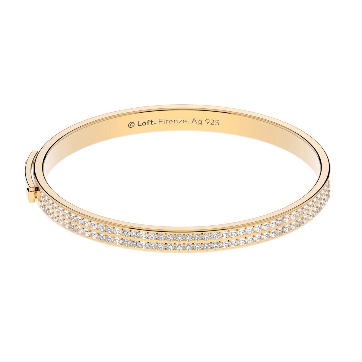 Firenze Bracelet – Diamonds in yellow gold-plated silver or 18k gold