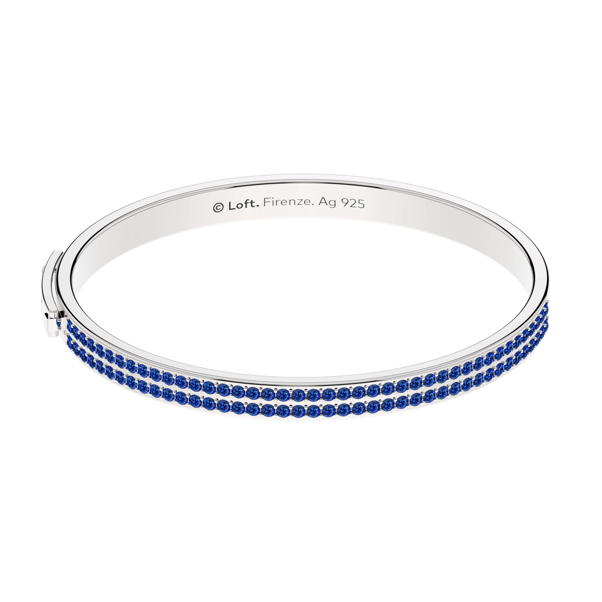 Firenze Bracelet – Sapphires in a white finish (sterling silver or 18k white gold)