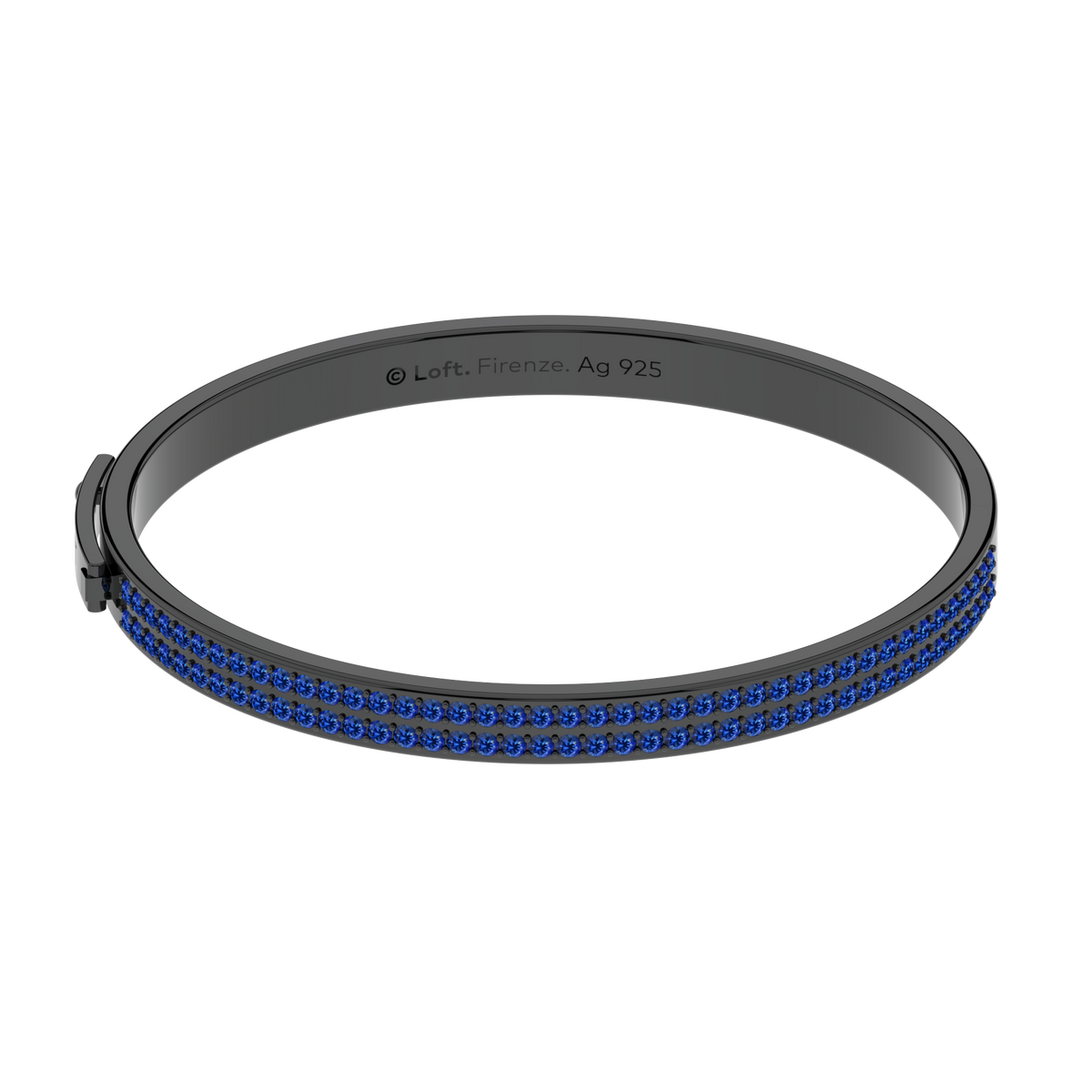 Firenze Bracelet – Sapphires in black rhodium-plated silver or black rhodium-plated 18k white gold