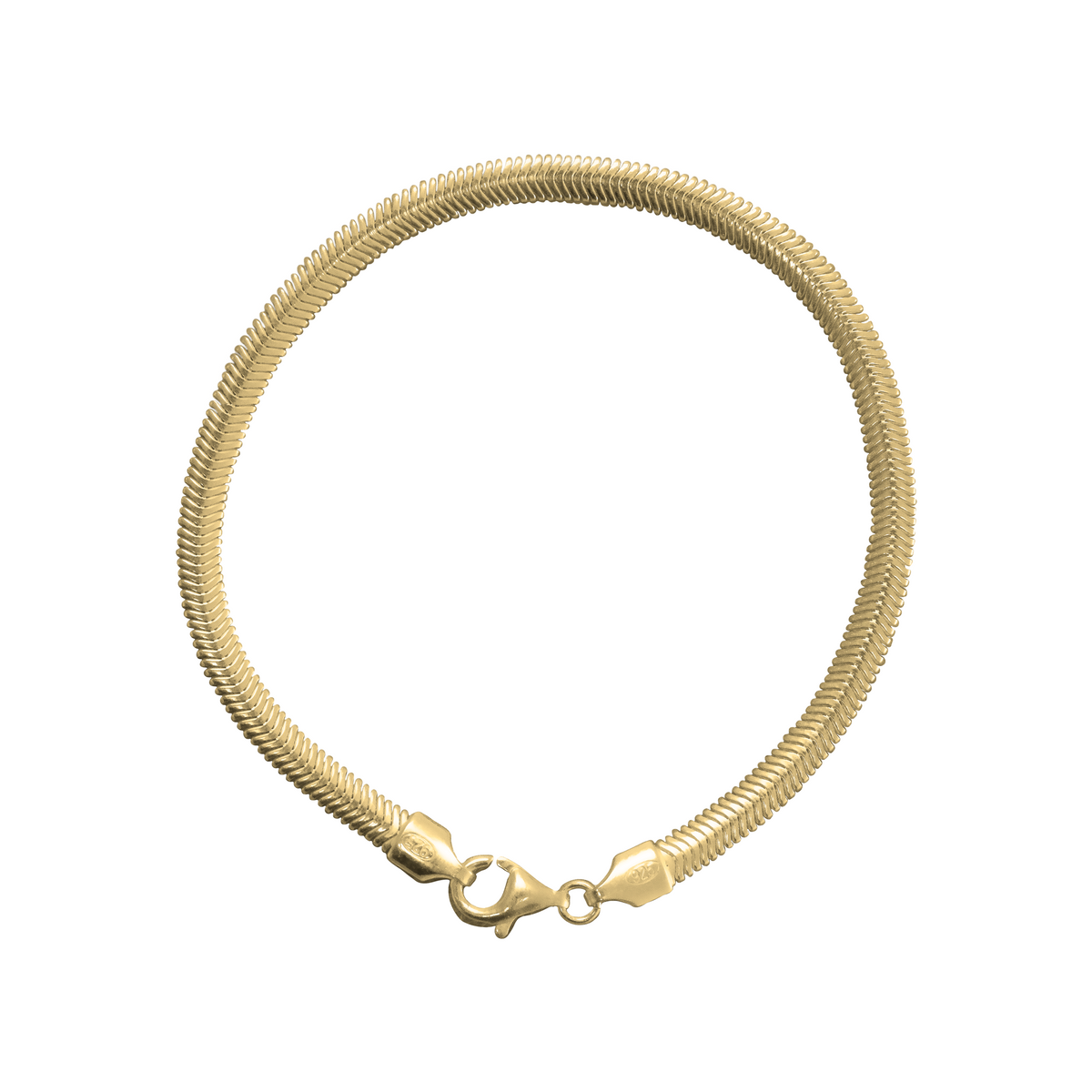Italian Mesh Bracelet in yellow gold-plated silver