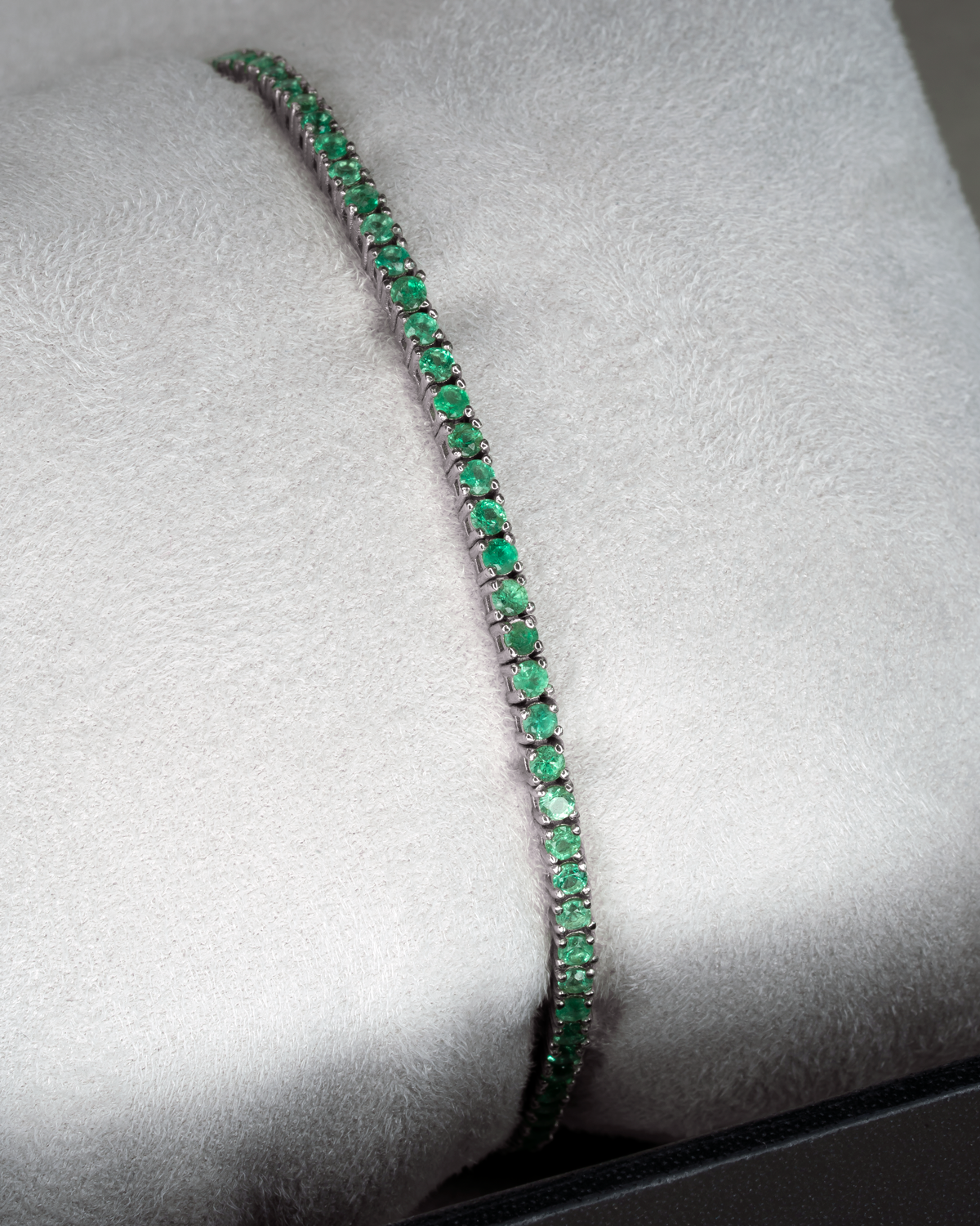 Emerald Tennis Bracelet 2mm – view 2