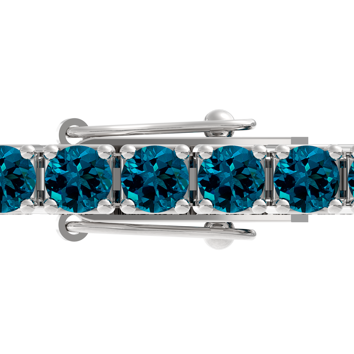 London Blue Topaz Tennis Bracelet 3mm – view 2