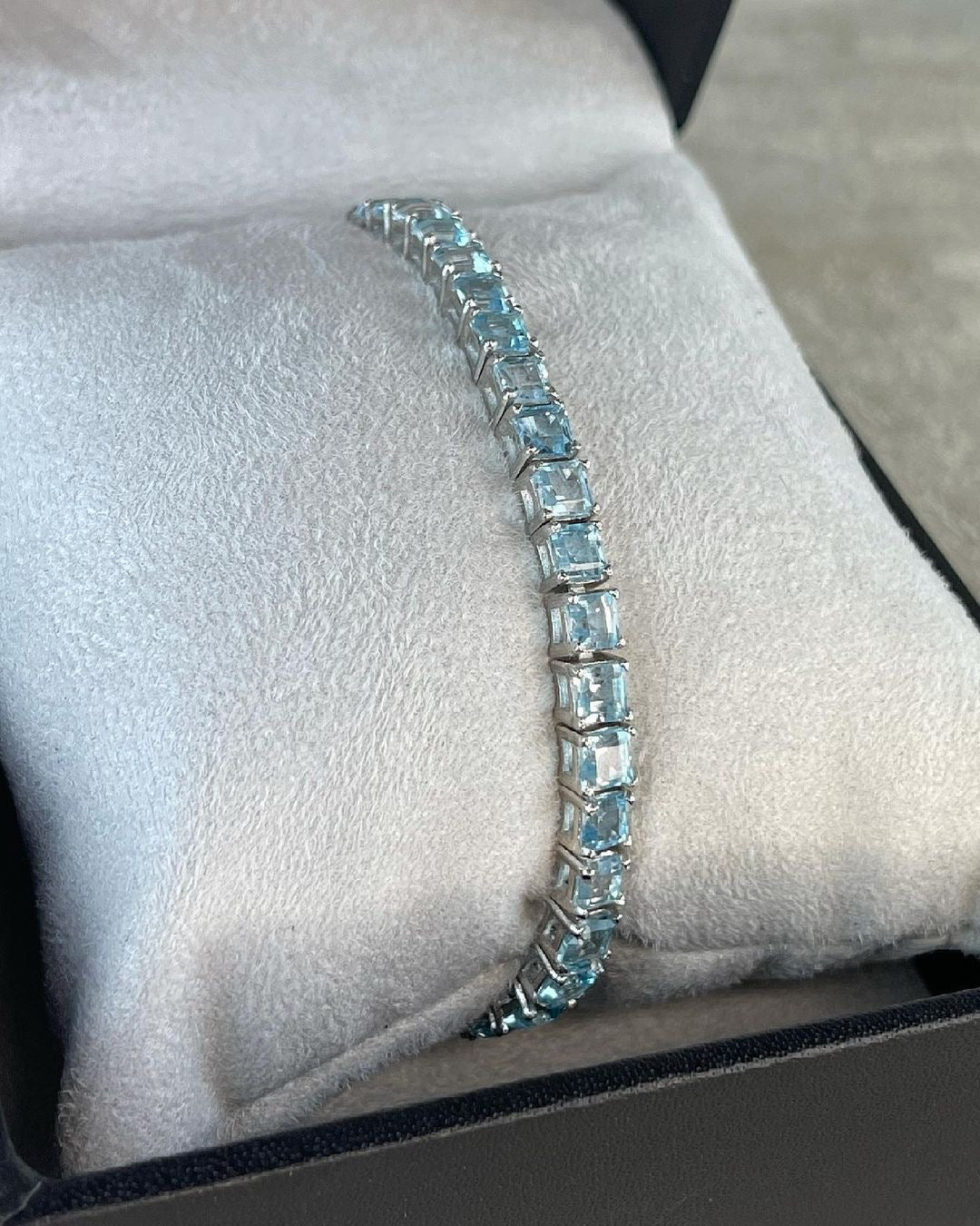 Sky Blue Topaz Tennis Bracelet 4mm – view 6