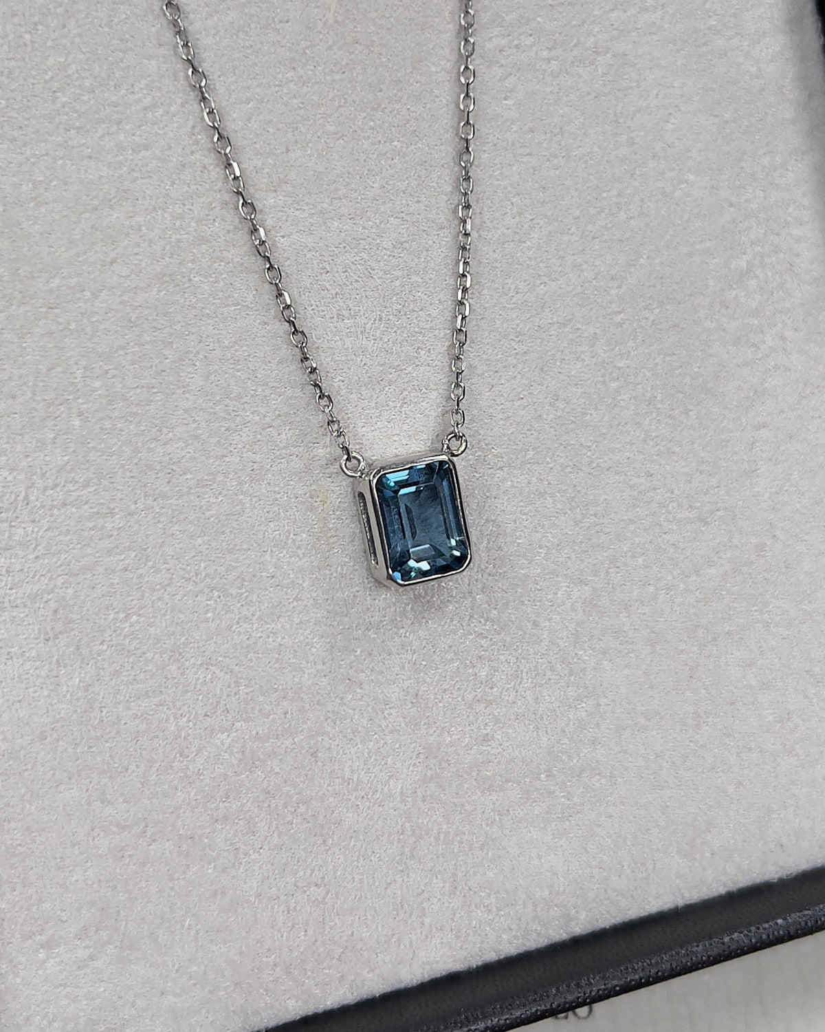 Frame Necklace – London Blue Topaz – view 4