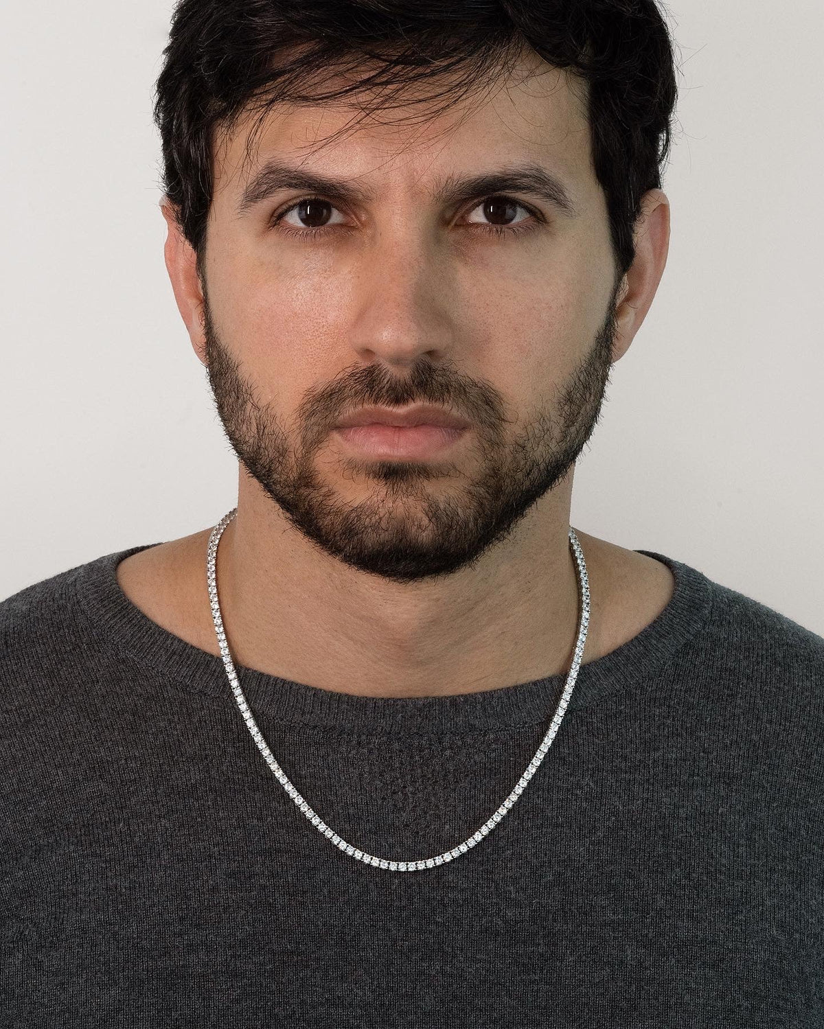 White Topaz Tennis Necklace – view 7