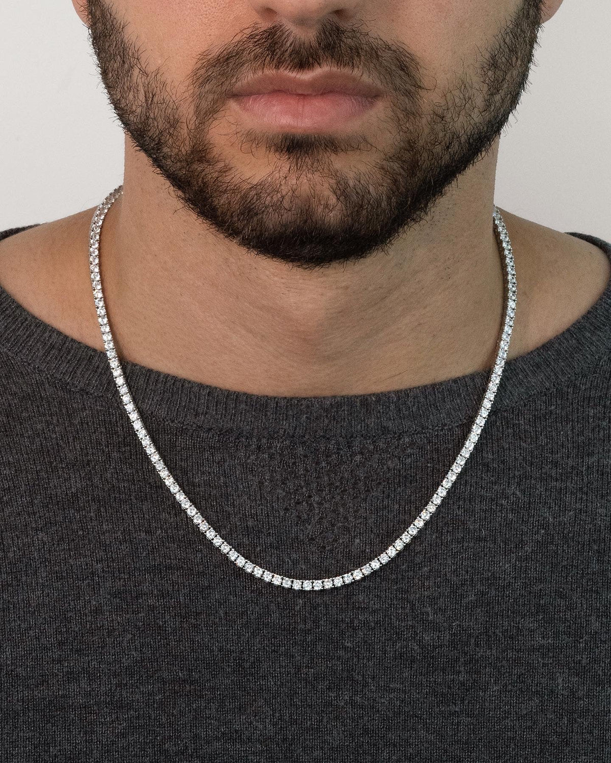 White Topaz Tennis Necklace – view 6