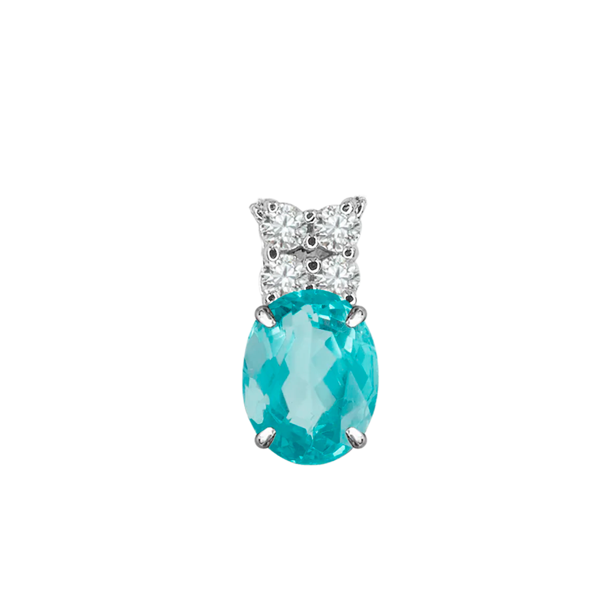 Apatite + 4 Diamonds Pendant