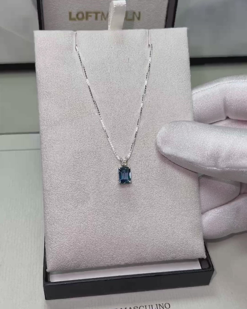 London Blue Topaz + Diamond Necklace – video 1