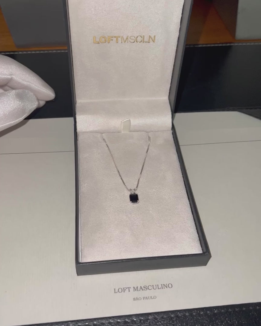 Onyx + Diamond Necklace – video 1