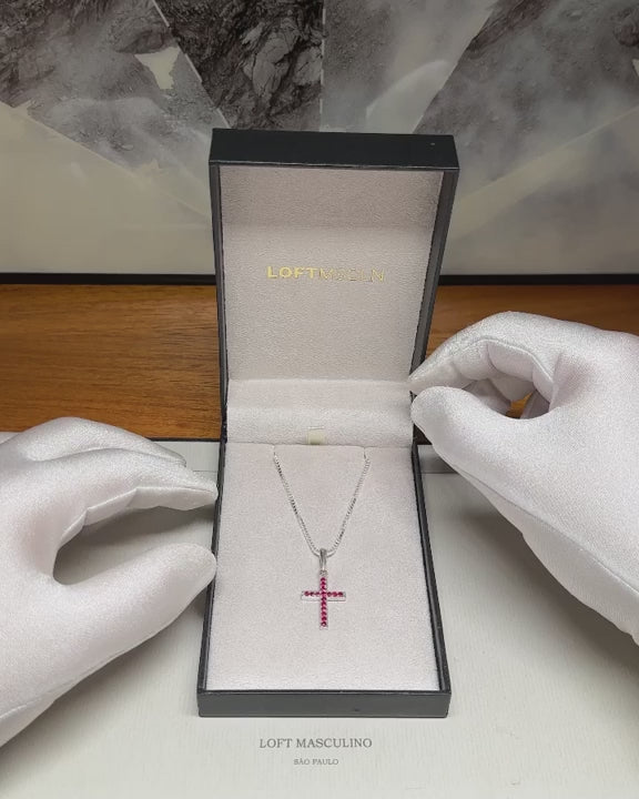 Ruby Cross Necklace – video 3