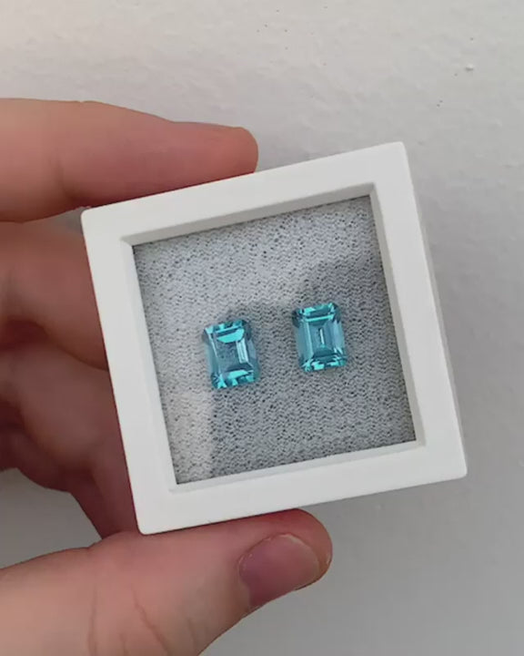 Swiss Blue Topaz Solitaire Necklace – video 1